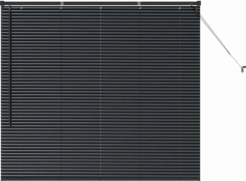 vidaXL Jaluzele venetiene Manual Negru 130 x 145 cm Aluminiu
