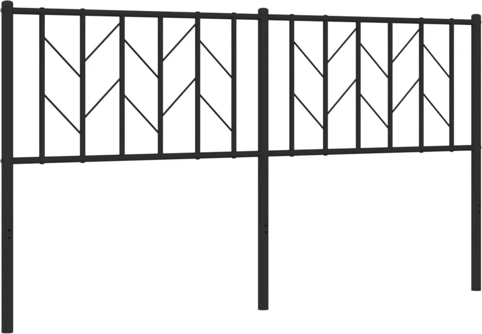 vidaXL Tăblie de pat de schimb metalică, negru, 160 cm