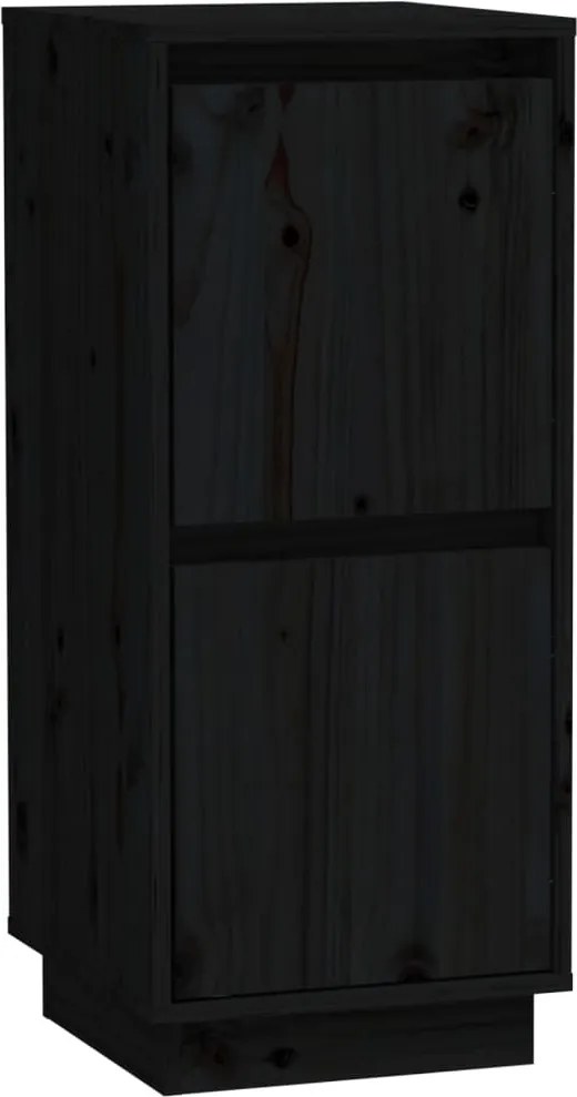 vidaXL Servantă, negru, 31,5x34x75 cm, lemn masiv de pin