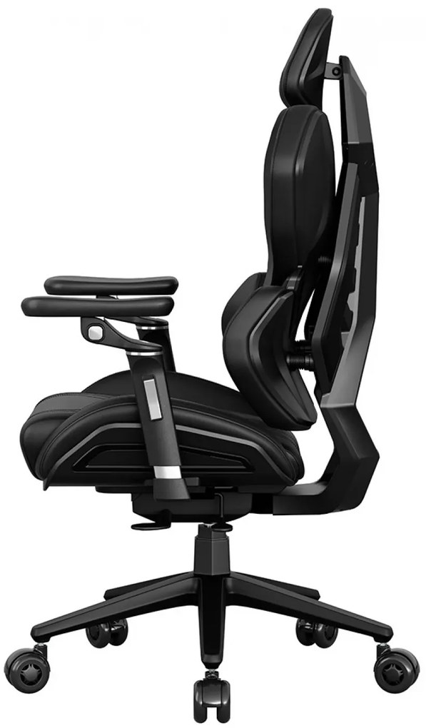 RXGAMER K6-6102 Scaun ergonomic, cotiere 5D, tetiera 2D, mecanism multifunctional inclinare/blocare, pivotant, PU, Negru