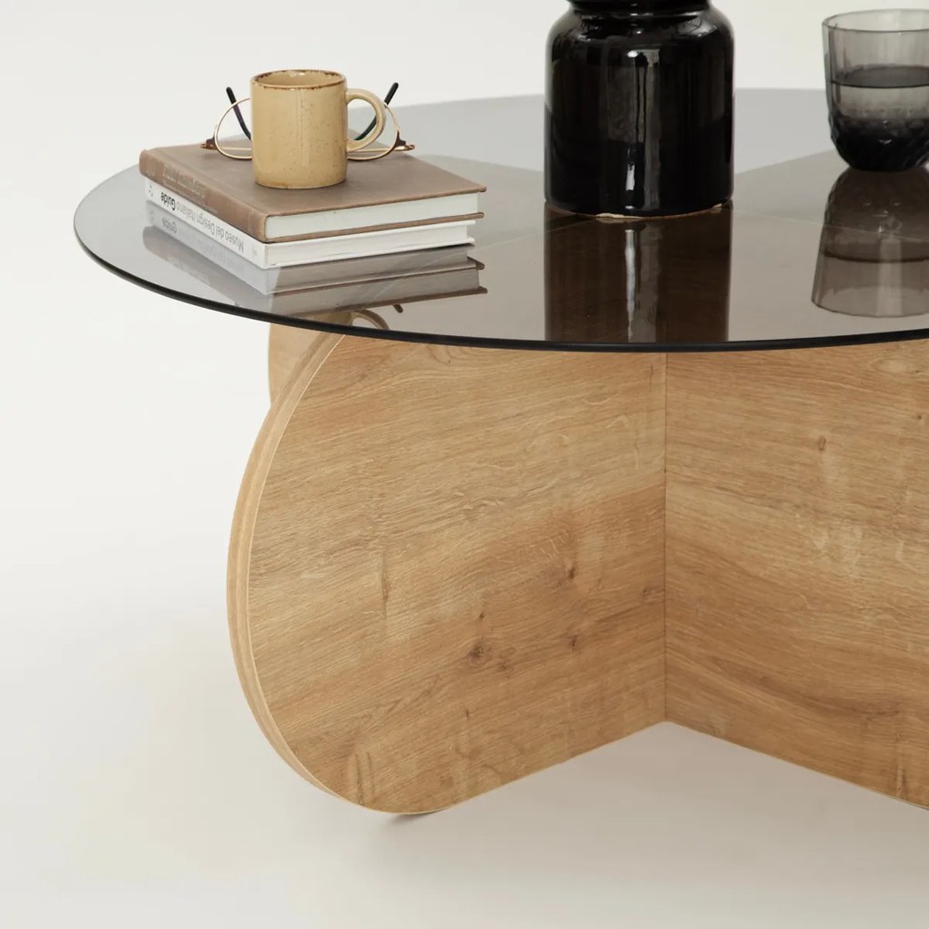 Masă de cafea Bubble Sapphire Oak Fume