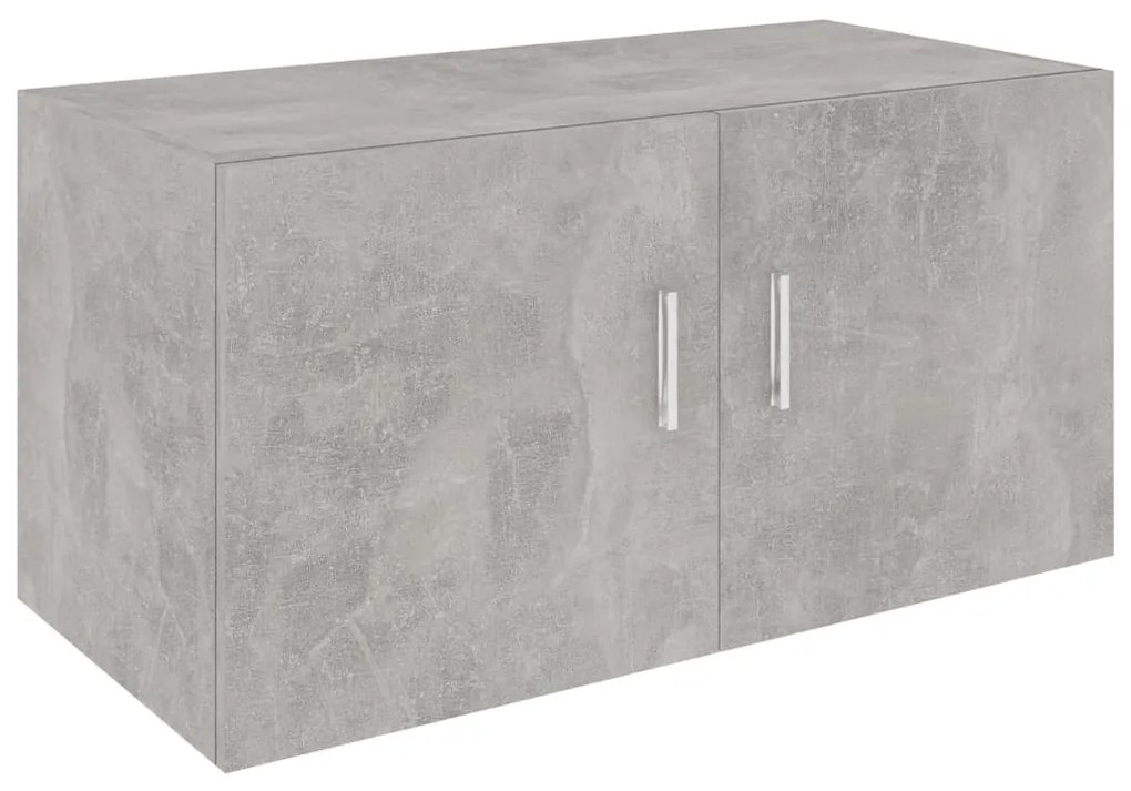 802799 vidaXL Dulap montat pe perete, gri beton, 80 x 39 x 40 cm, PAL