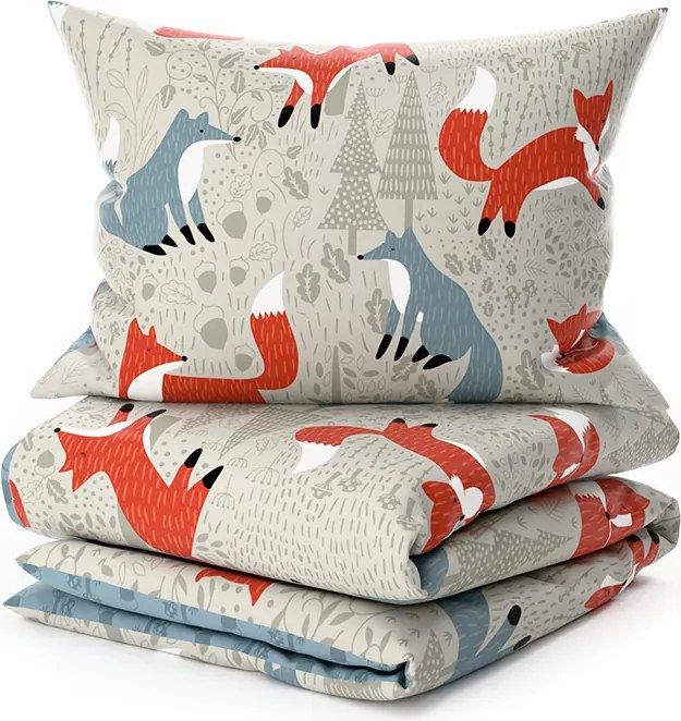 Lenjerie de pat creponata pentru patut Renforce FOXIVA grena Dimensiune lenjerie de pat: 45 x 65 cm | 90 x 140 cm