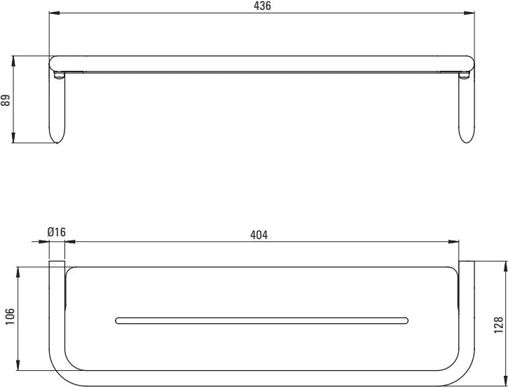 SILIA Raft de perete ADI_N511 finisaj negru