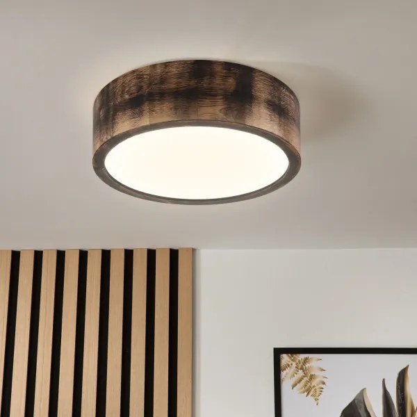 Brilagi - Plafonieră CARVALHO SMOKEY 1xE27/60W/230V, stejar, Ø 27,5 cm