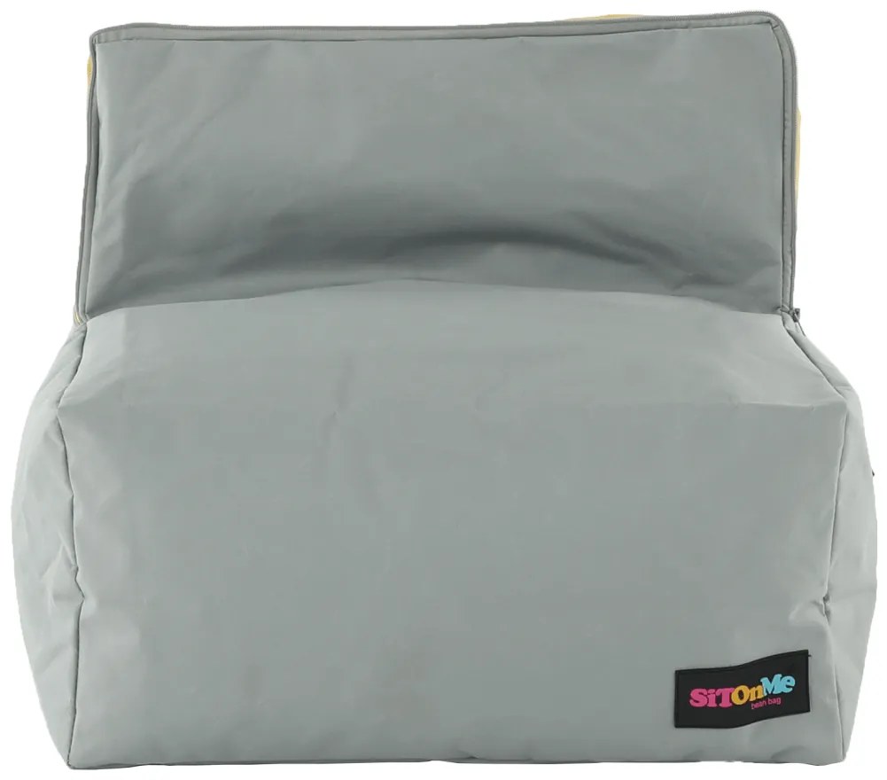 Fotoliu tip sac, gri/material textil verde, ALIMOR
