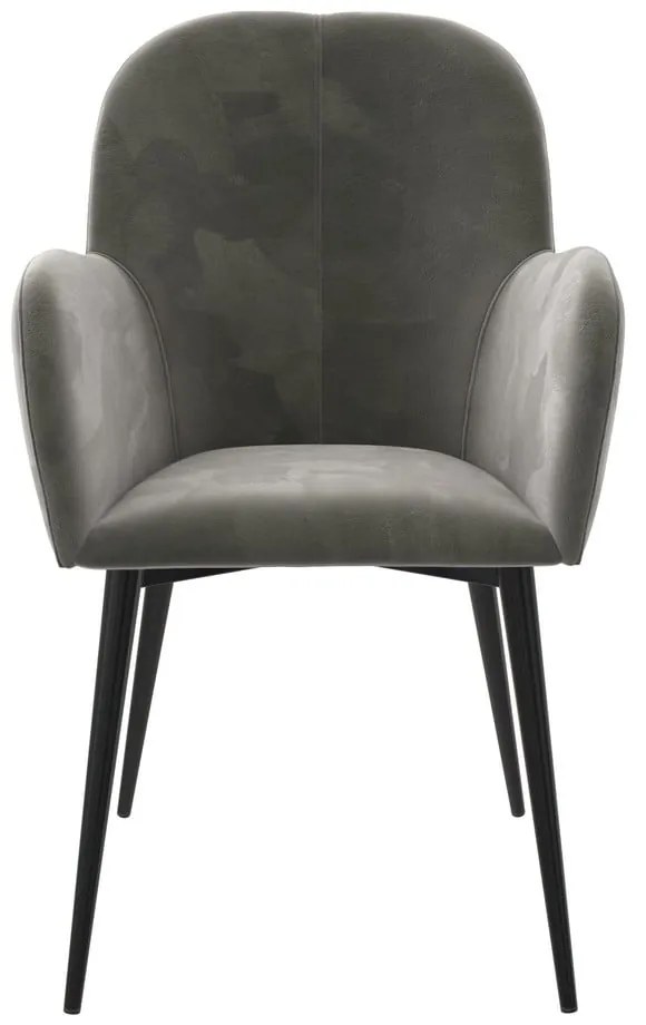Scaun de sufragerie gri tapițat Fitz – Støraa