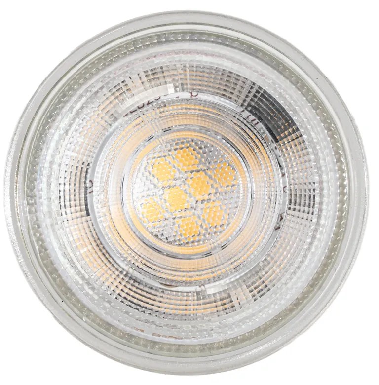 Set de 5 becuri LED GU10 50mm reglabile, clare, 4,9W, 500 lm, 2700K