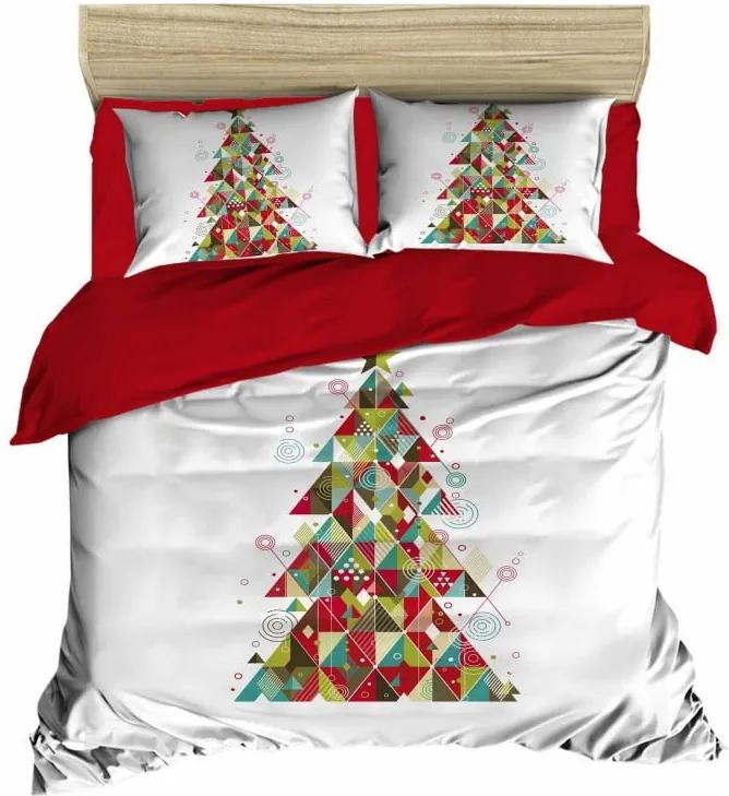 Lenjerie de pat cu cearșaf Christmas Tree Small, 200 x 220 cm