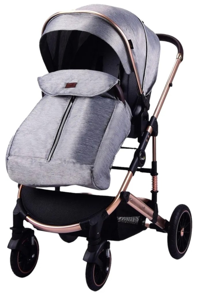 Carucior 3 in 1 reversibil ,compact și pliabil tip carte - CPC-64-gri