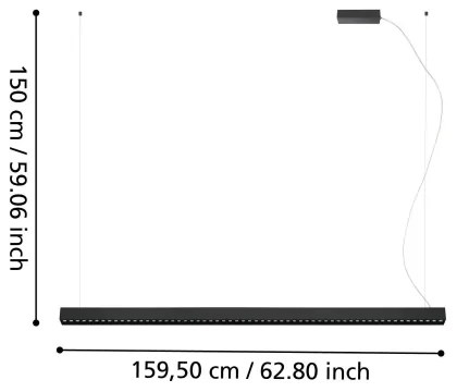 Lustră LED dimabilă pe cablu LED/30,5W/230V + LED/15,5W Eglo 39485