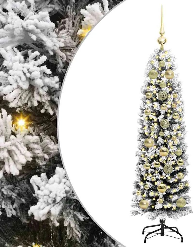 vidaXL Brad de Crăciun artificial Verde 150 cm PVC și oțel și plastic