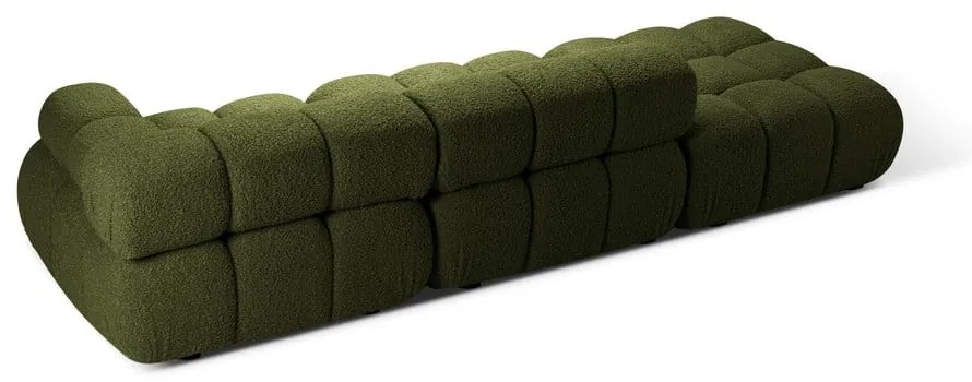 Canapea modulară verde cu tapițerie din țesătură bouclé 288 cm Bellis – Micadoni