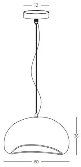 Lustra design modern decorativ FIBERGLASS 60cm