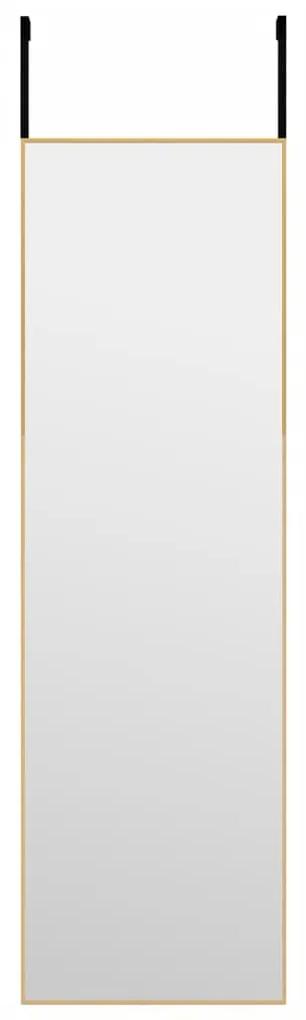 Oglinda pentru usa, auriu, 30x100 cm, sticla si aluminiu 1, Auriu, 30 x 100 cm