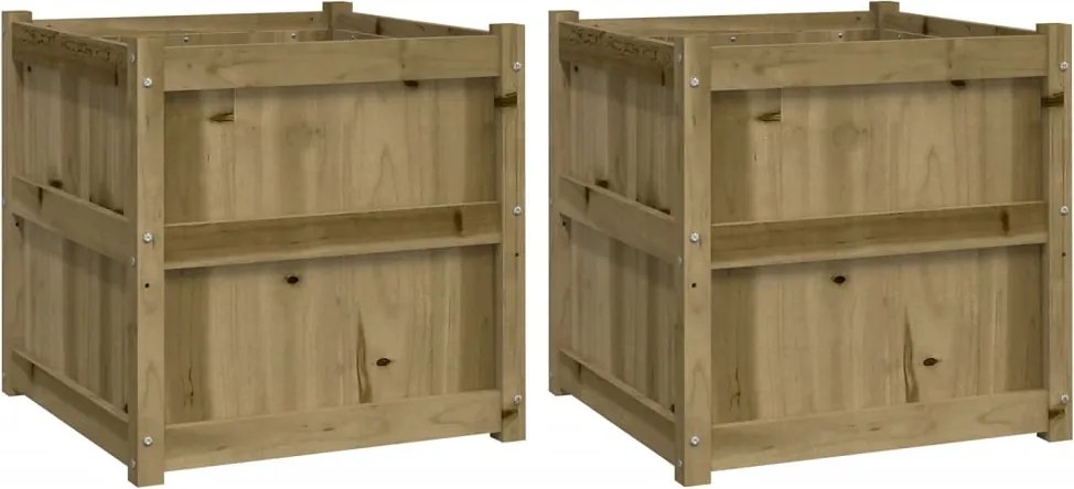 vidaXL Jardiniere de gradina , 2 buc., lemn de pin impregnat