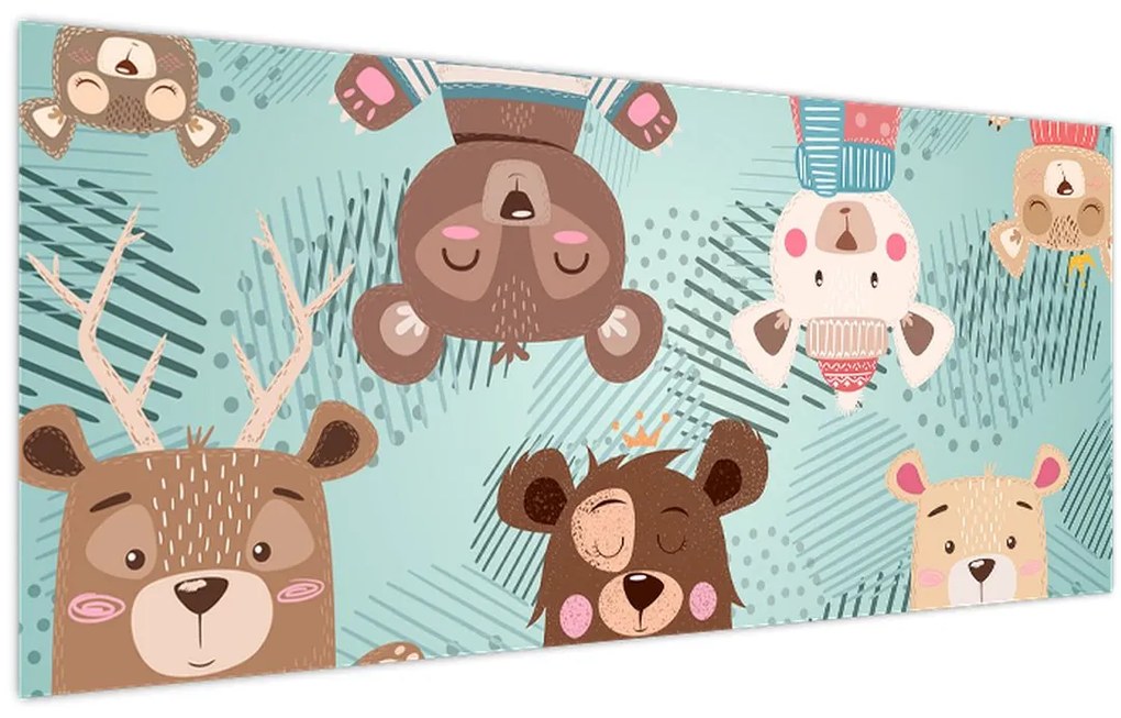 Tablou - Ursuleții veseli (120x50 cm)