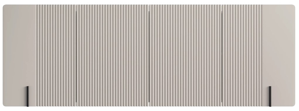 Comodă suspendată Malmi 200 cm cu patru uși - cașmir / crem / elemente negre