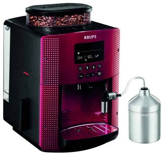 Espressor automat cu recipient pentru lapte Krups ESSENTIAL 1450W/230V roșu