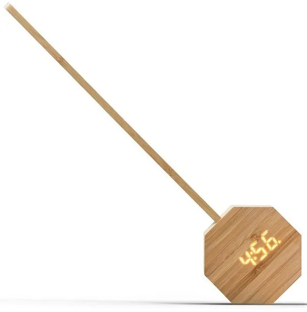 Veioză în culoare naturală LED din bambus (înălțime 39,5 cm) Octagon One – Gingko