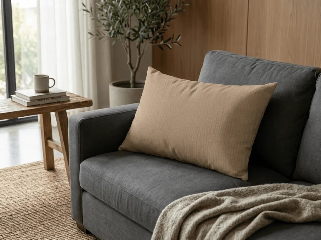 Fata de perna din muselina PURELY 40x80 cm, maro deschis