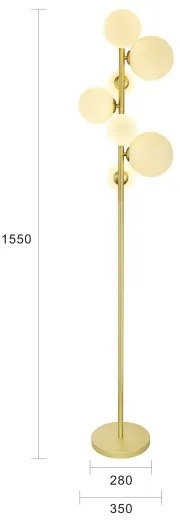 Lampadar LED Brilagi MILLA 7xG9/3W/230V auriu/alb