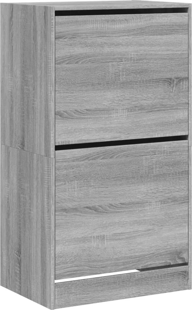 vidaXL Pantofar cu 2 sertare rabatabile, gri sonoma, 60x42x108 cm
