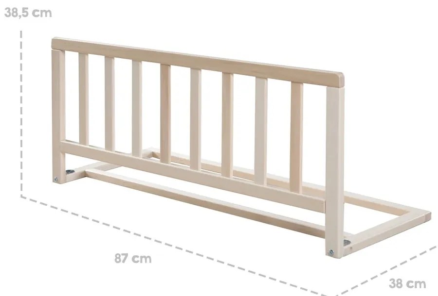 Barieră pentru pat în culoare naturală – Roba