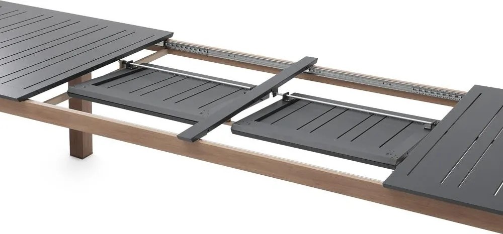 Masă extensibilă din aluminiu Avenberg VALHALLA negru/natural
