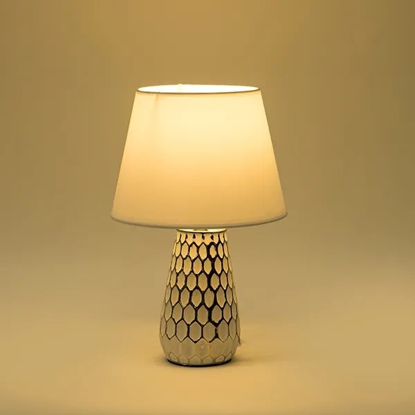 Lampă de masă 1xE14/40W/230V alb/argintiu