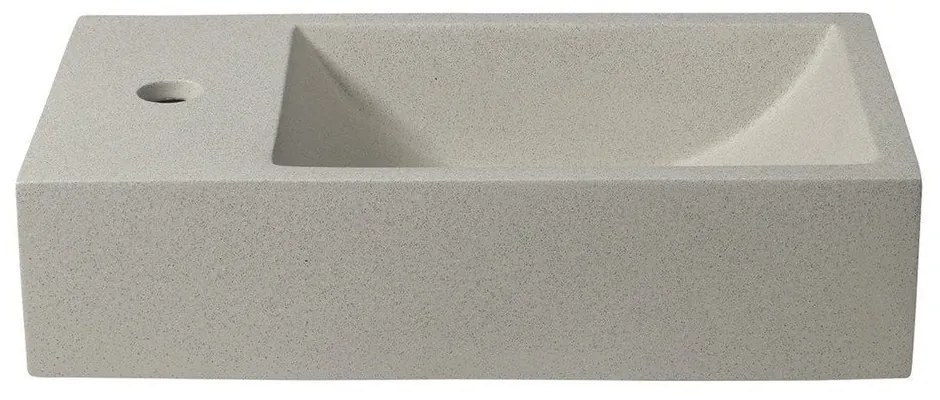 Chiuvetă mică pentru WC gri deschis din beton 40x22 cm Crest – Sapho