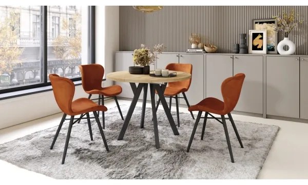 Masă extensibilă ARTUR, stejar craft/negru