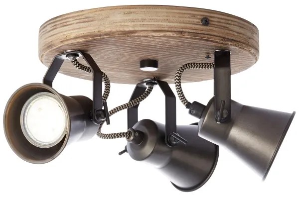 Brilliant - Spot orientabil SEED 3xGU10/5W/230V negru/maro