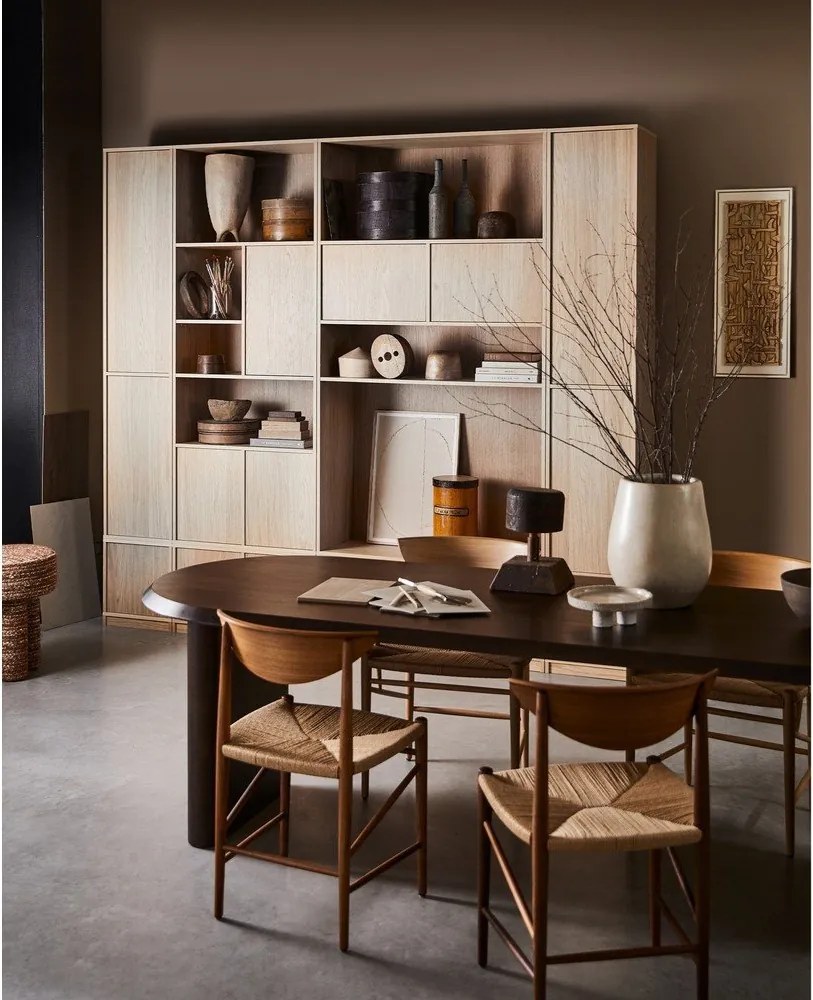 Bibliotecă modulară cu aspect de lemn de stejar 77x199 cm Modulair – vtwonen