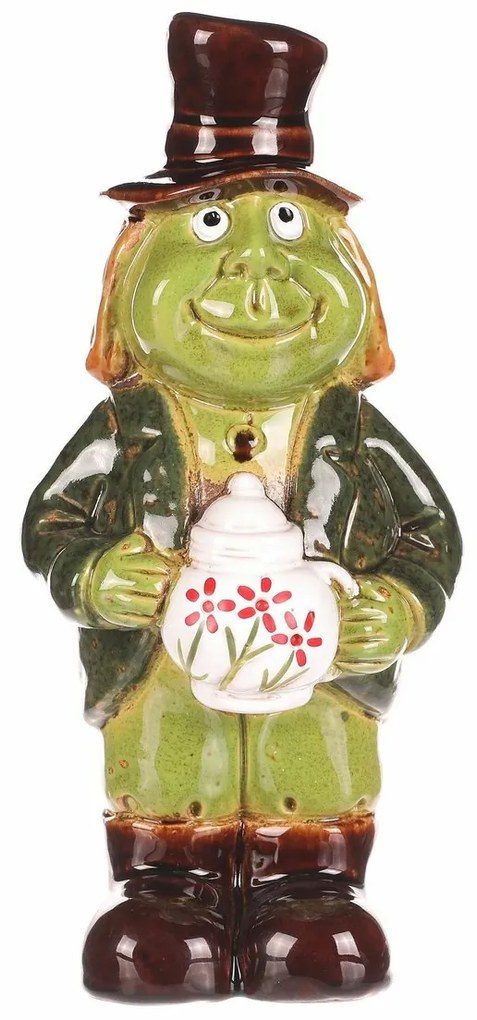 Decorațiuni de grădină Vodník stând, ceramică, 9 x9 x 24 cm, 24 cm