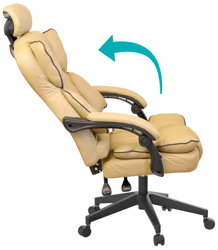 Scaun rotativ directorial Lux-bej