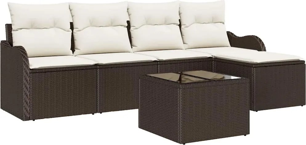 vidaXL Set de canapele pentru grădină 6 pcs Gri poliratan