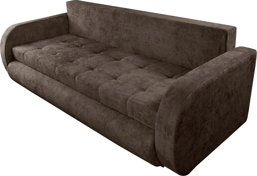 Canapea extensibila Siena, 230x97x78 cm, cu lada de depozitare, Maro