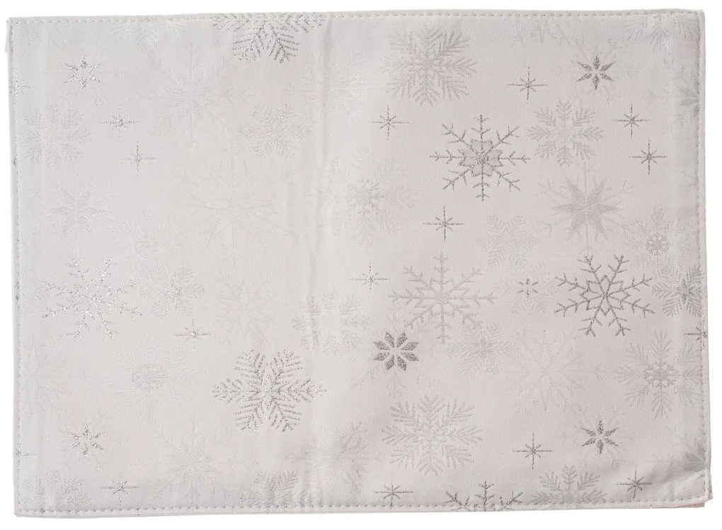 Napron de masă de Crăciun impermeabil Fulgi argintii, 32 x 45 cm