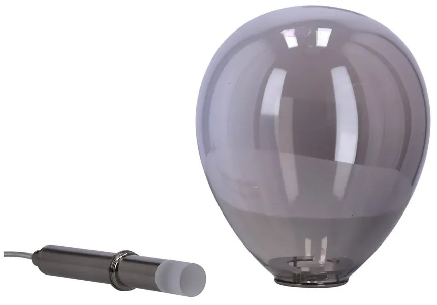 Lustră gri LED cu abajur din sticlă Lukka – Candellux Lighting