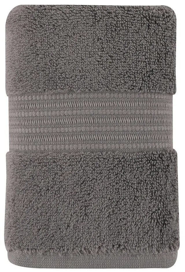 Prosop gri închis din bumbac 30x50 cm Chicago – Foutastic