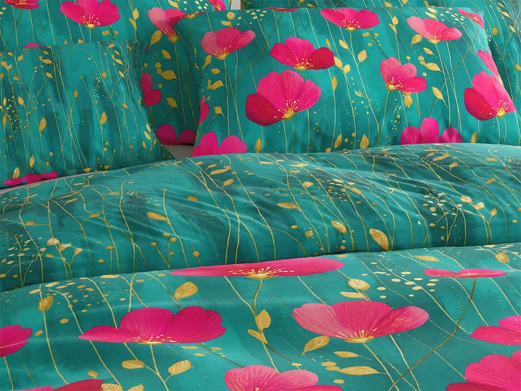 Lenjerie de pat policoton VIVIDELLE POLY verde Dimensiune lenjerie de pat: 70 x 90 cm | 140 x 220 cm