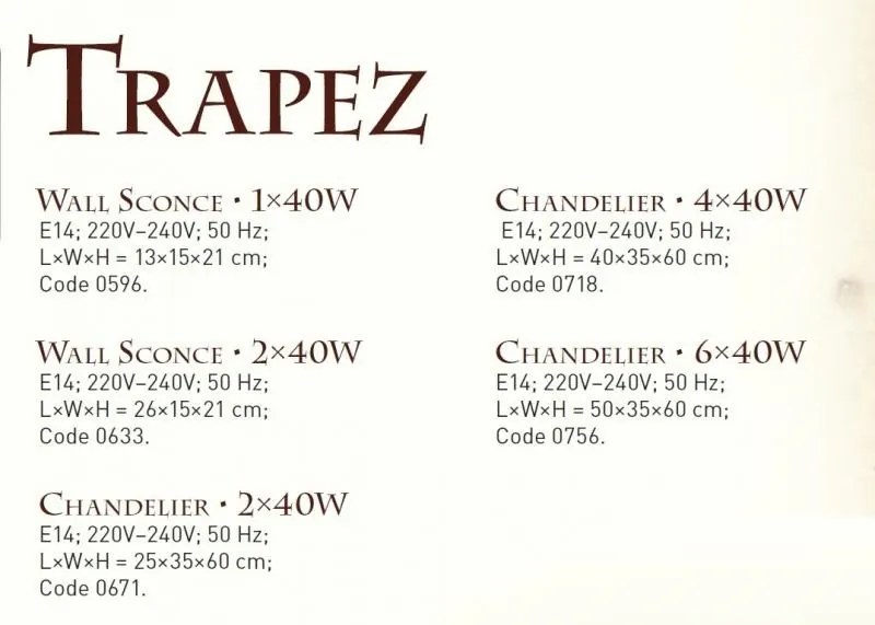 Aplica de perete rustica fabricata manual din lemn Trapez WOOD-TR-AP1