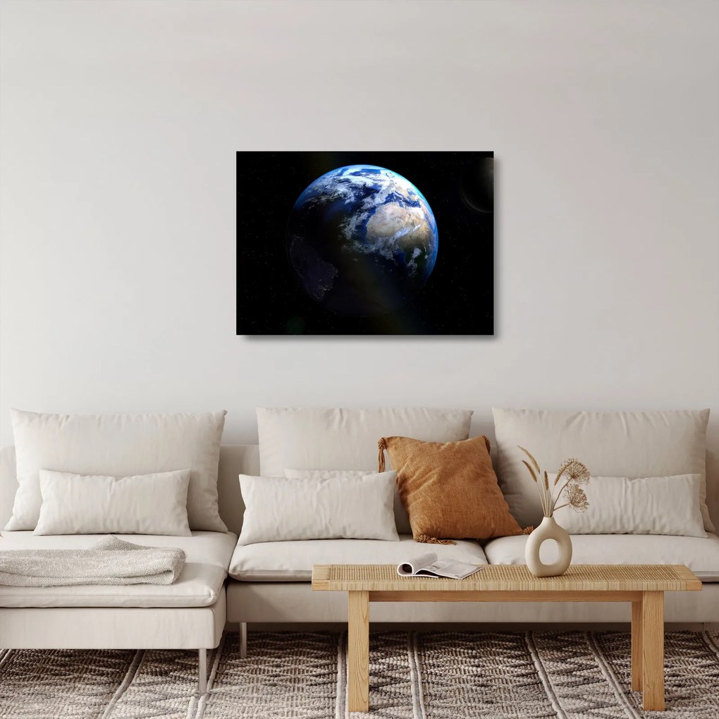 Tablou pe sticlă planetei Pământul (70x50 cm)