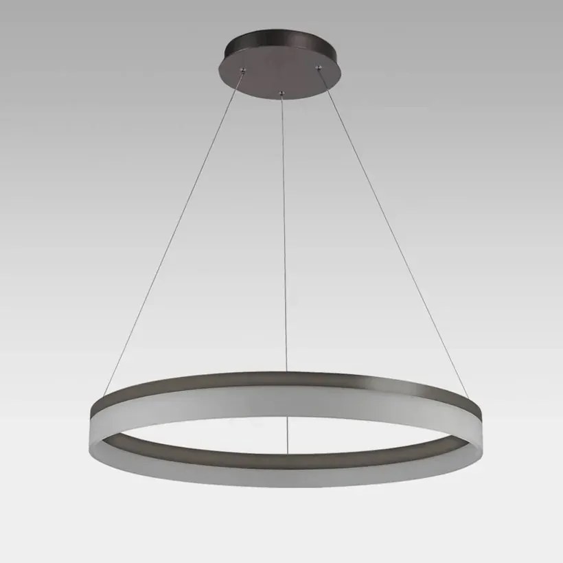 Lustra LED circulara suspendata Ara 60cm, Bronz