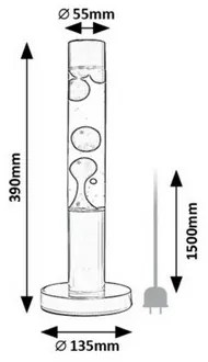 Lampă de design Rabalux 76027 de masă LED Lavastic, negru