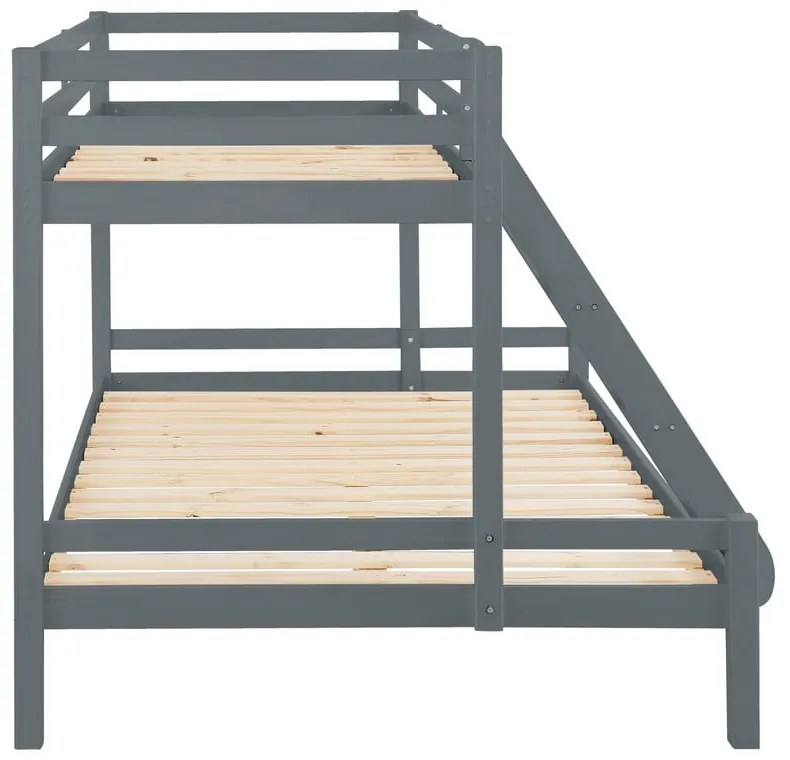 Pat supraetajat din lemn de pin Støraa Alpi23, gri