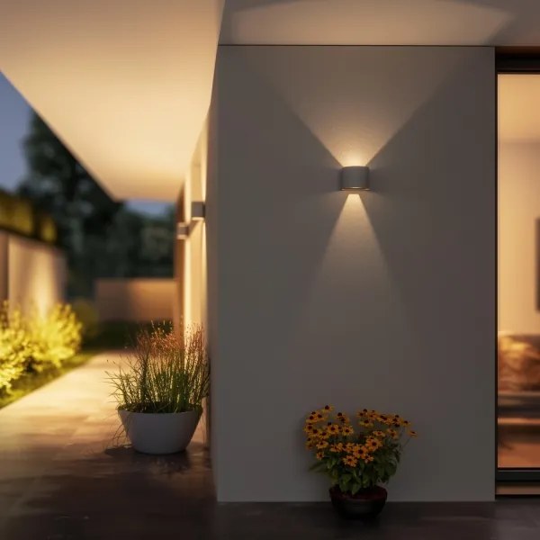 Aplică LED de exterior Brilagi RONDO LED/6W/230V gri IP54