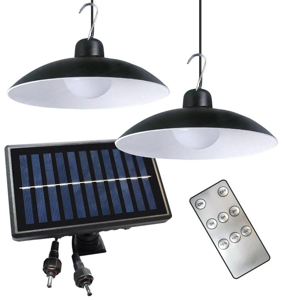 SET 2x pendul LED solar dimabil LED/6W/3,7V 2000 mAh IP44 + telecomandă