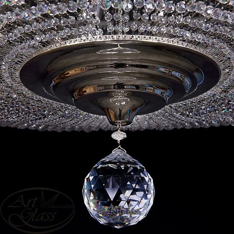 Plafoniera XXXL cristal Bohemia MILADA dia 2000 Nickel